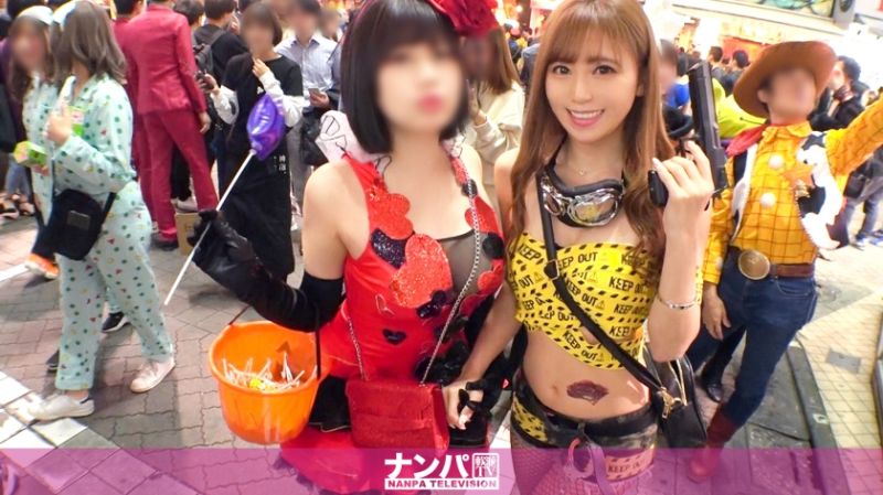 渋谷ハロウィンは今年も大盛り上がり！ノリ良し顔良しカラダ良しのエロポリス(？)をホテル連れ込み撮影会！ちょっとグイグイでも今夜だけは許される！気づけは自らチ○ポを貪り出す姿に興奮必至！！